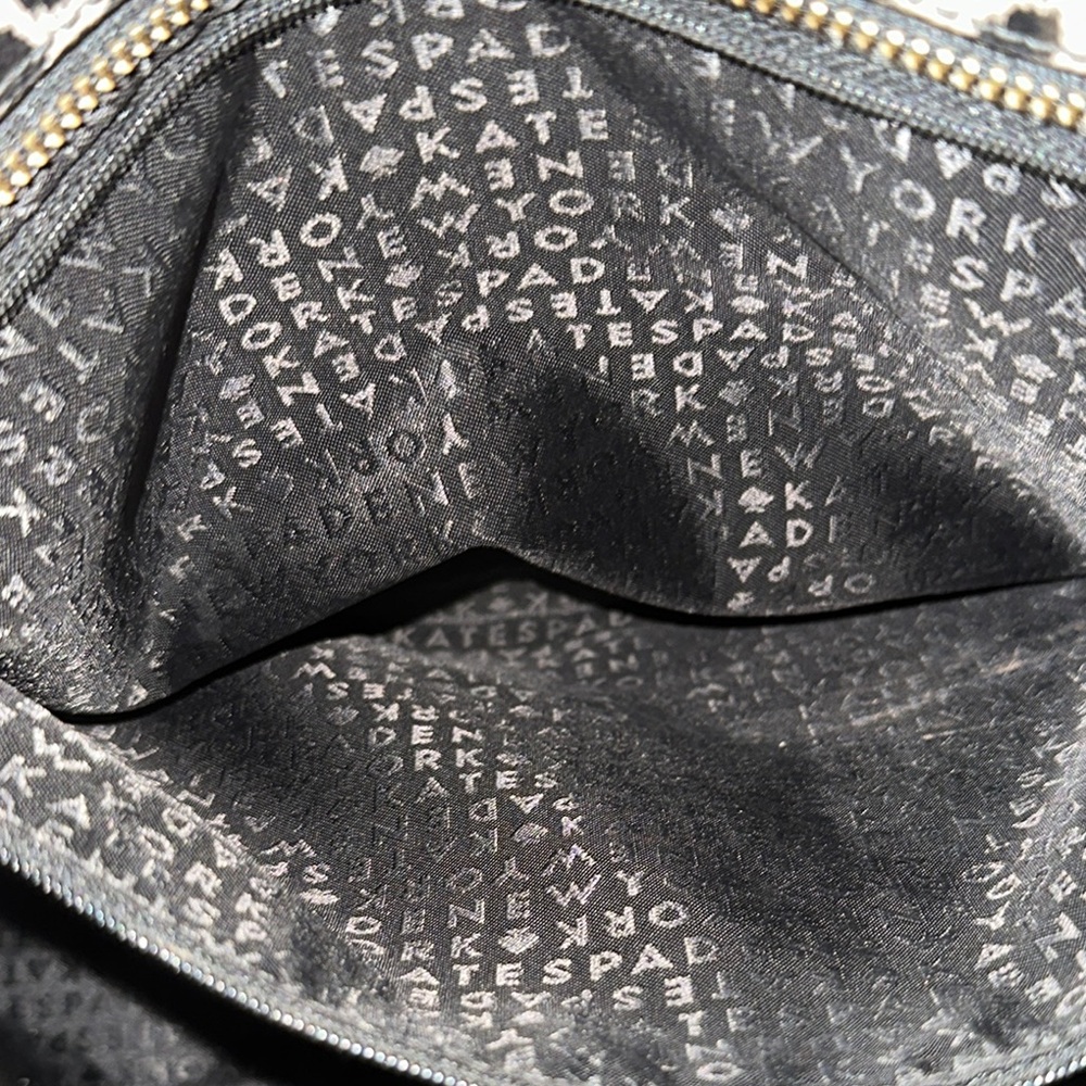 NWOT Kate Spade Tote with Leopard Print matching wristlet gold hardware cute - Picture 12 of 15